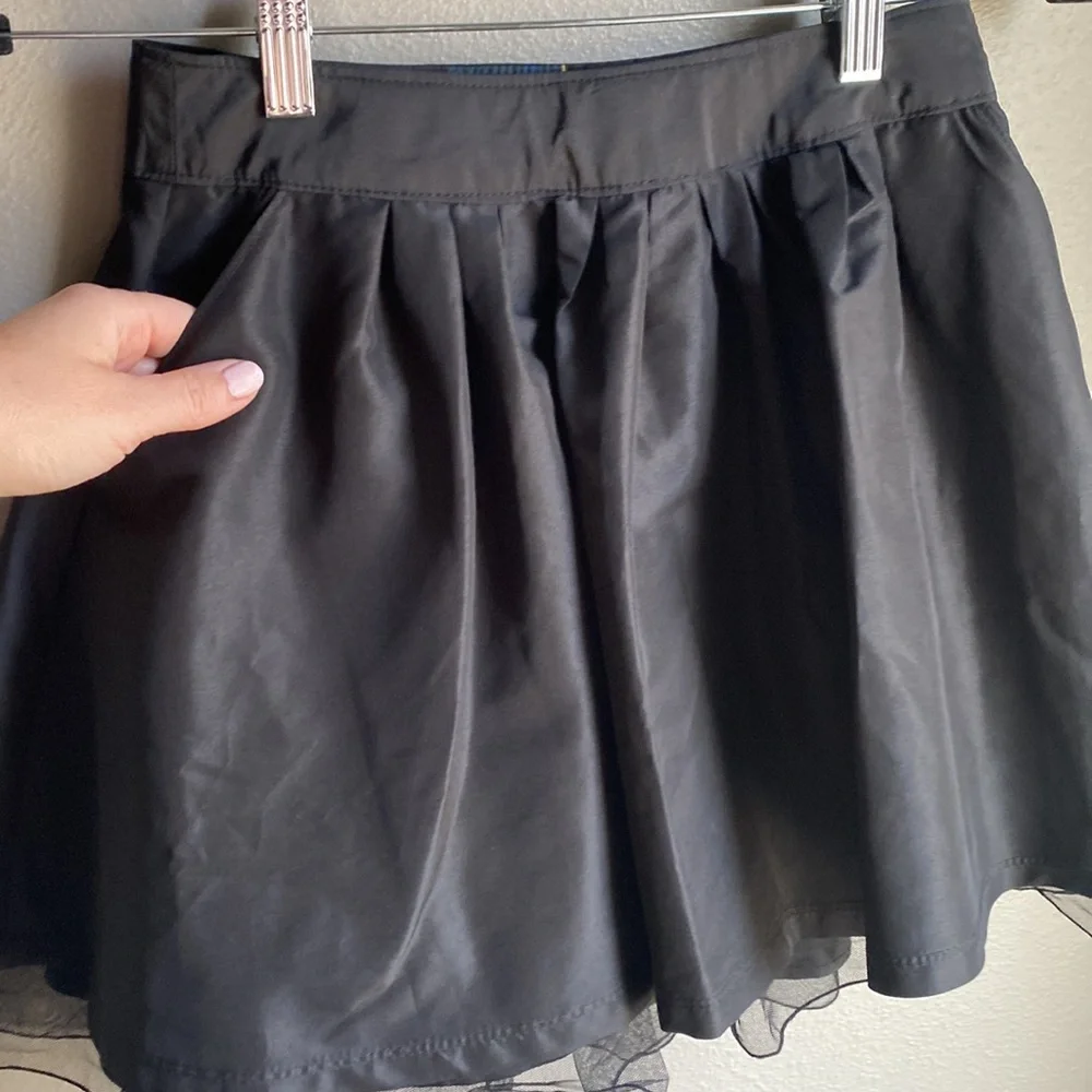 Gap Kids Girl’s Satin/Tulle Dressy Skirt, Size 8, Color Black